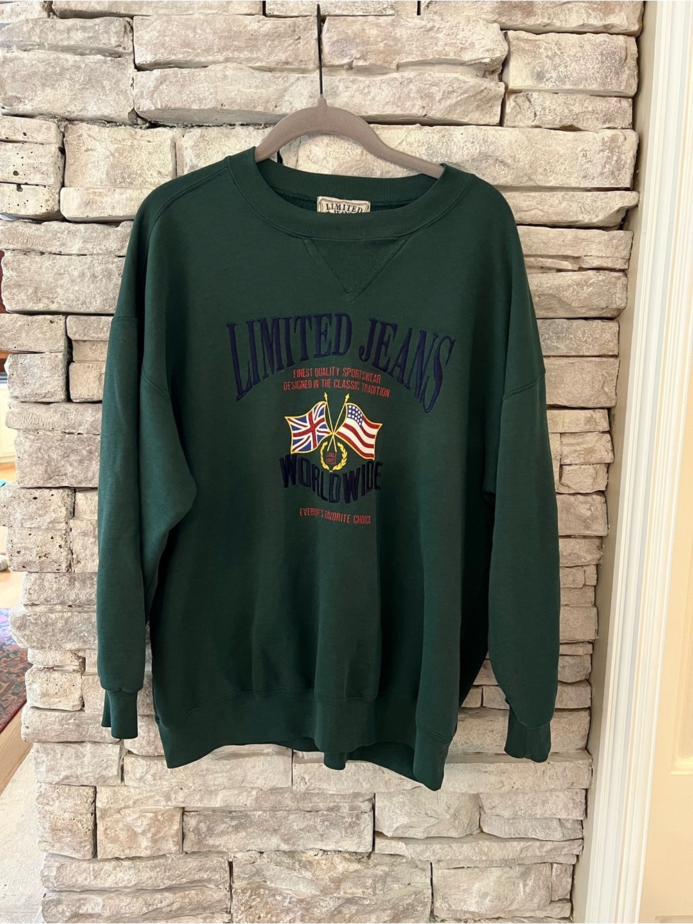 Vintage The Limited Jeans Crewneck Sweatshirt with Embroidery